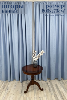 Шторы Милкитекс "Канвас" 800х270см (400х270см - 2шт), барвинковый