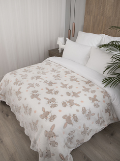 Плед Baby Nice 150х200 см 1.5 спальный на кровать, диван, в детскую, Зайки