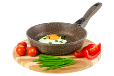Сковорода глубокая 20 см Elan Gallery Гармония вкуса Коричневый опал съемная ручка