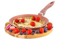 Сковорода блинная Elan Gallery Гармония вкуса Бронза 24 см, с несъёмной ручкой