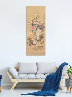 Картина интерьерная на холсте Postermarket "Японская ваза" 45х115 см