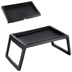 Поднос складной Рыжий Кот Skandi 104916 черный на ножках, пластик