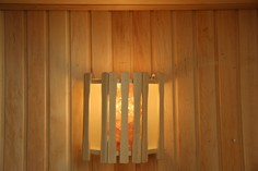Абажур для бани и сауны R-SAUNA с гималайской солью россыпью, прямой АП-2СГСР, липа, 5420