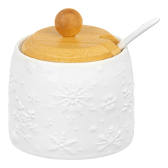 Банка для сыпучих продуктов Elan Gallery Снежинки 250 мл