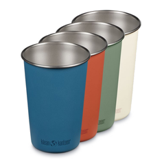 Набор одностенных стаканов Klean Kanteen Steel Pint 16oz 473 мл Partake 4 шт