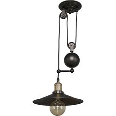 Светильник подвесной Minsk, 1 лампа, 9 м?, цвет черный Lamplandia