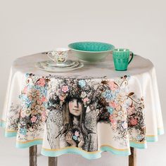 Скатерть круглая "Мятная" Myatashop