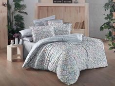 Постельное белье из поплина SAREV FANCY N194 ERICA V1-GRI 50х70 (2шт) евро