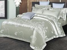 Постельное белье из жаккарда с оборкой KARVEN N008-625 50х70 (2шт), 70х70 (2шт) евро