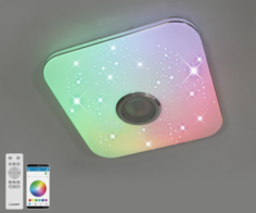 Светильник светодиодный Estares "MUSIC" RGB 40W S-APP-330-WHITE/CHROME-220-IP20 УУО0000420