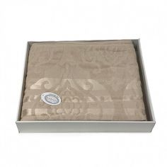 Плед из хлопка махровый KARVEN P963 CORNELY V2 светло-бежевый 220х240