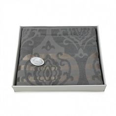 Плед из хлопка махровый KARVEN P962 CORNELY V8 темно-серый 160х220