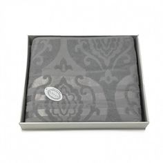 Плед из хлопка махровый KARVEN P962 CORNELY V7 светло-серый 160х220