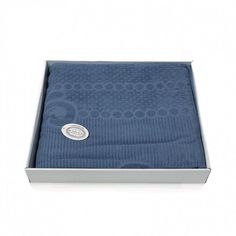 Плед из хлопка махровый KARVEN P960 ESTER V14 индиго 160х220