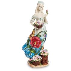 Фигурка декоративная Pavone, Девушка с цветами, 12,5*13*30 см