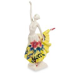 Статуэтка Pavone, Танцующая леди, 12*22*37 см, белый/желтый