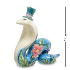 Фигурка декоративная Pavone, Змея, 10*4,5*11 см, голубой