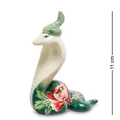Фигурка декоративная Pavone, Змея, 8*6*11 см, зеленый