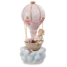 Фигурка декоративная Pavone, Девочка на воздушном шаре, 9*9*20 см, музыкальная