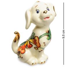 Фигурка декоративная Pavone, Собака, 9,5 см, белый, с узором