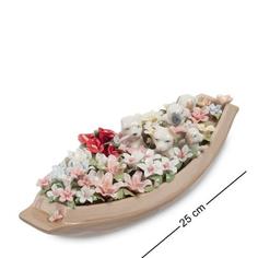 Фигурка декоративная Pavone, Щенки в цветочной лодке, 25*9,5*7 см