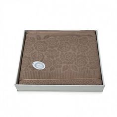 Плед из хлопка махровый KARVEN P958 ROSE V6 капучино 160х220