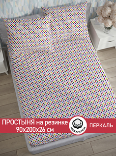 Простынь на резинке Сказка Конфетти 90х200 см