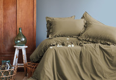 Постельное белье Issimo Home FRILL NORTH GREEN Popline Евро