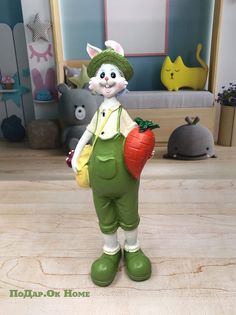 Статуэтка интерьерная Подар.Ок Home Заяц мальчик с морковкой
