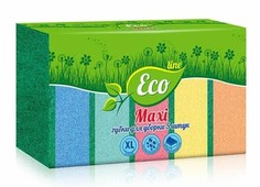 Губки для мытья посуды Русалочка Eco Line Maxi 5 шт, 50 гр Rusalochka