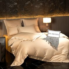 Комплект постельного белья VIVA - HOME TEXTILE простыня на резинке 4 наволочки 2 спальный