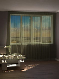 Тюль NovaTulle сетка грек оливковый 600х290