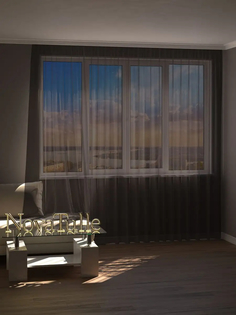 Тюль NovaTulle сетка грек венге 600х270