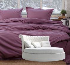 Простыня Maktex круглая из сатина на резинке 230x230x30 блю маджента