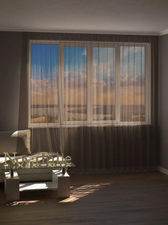 Тюль NovaTulle сетка грек капучино 700х260