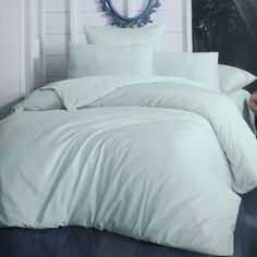 Пододеяльник Maktex из сатина 220 х 240 мятный панг