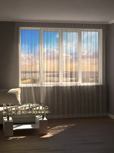 Тюль NovaTulle сетка грек кремовый 600х270