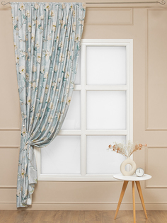 Штора Amore Mio 200х270 см, для гостинной, кухни, сатен, серый