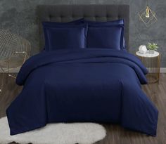 Пододеяльник Maktex из сатина 150 х 200 ночная синева