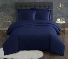 Пододеяльник Maktex из сатина 175 х 215 ночная синева