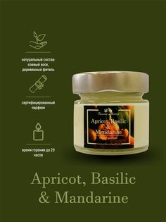 Ароматическая свеча 13oz Apricot, Basilic & Mandarine 100 мл