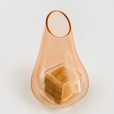 Ваза NiNaGlass 90-011 Ваза контрастная средняя проз.крш.св.орж.1495С на кубе