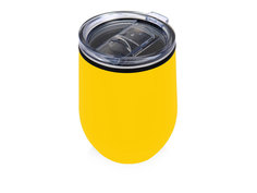 Термокружка Pot 330 мл, крышка-слайдер, внешнее покрытие из нержавеющей стали, желтый Oasis