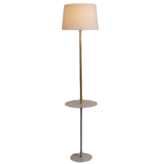 Торшер с полкой Arte Lamp Connor A2102PN-1WH. Светильник напольный.