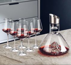 Графин декантер с комплектов бокалов набор для вина No Brand