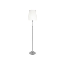 Напольный светильник Eurosvet Conso 01146/1 хром с белым абажуром из ткани E27