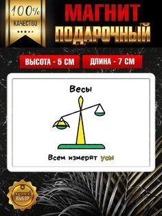 Магнит Фулпринт Весы No Brand