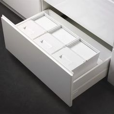 Система сортировки мусора ALBIO 55 2x16 L+ 2 контейнера белый пластик ALVEUS,