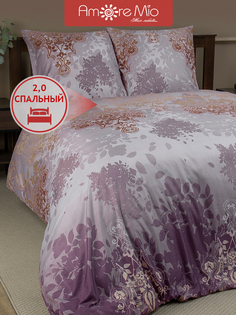 Комплект постельного белья Amore Mio Мако-сатин 2 спальный микрофибра фиолетовый