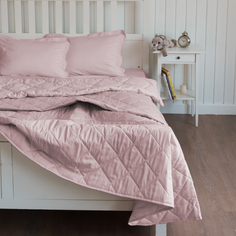 Постельное белье с одеялом La Prima сатин 1,5 спальный, жемчужно-розовый
